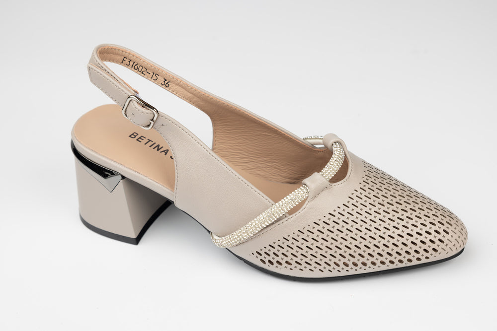 Pantofi dama piele naturală BETINA 31602 Taupe