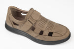 Pantofi bărbați piele naturală decupați JOHAN 100-3 Khaki