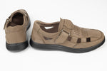 Pantofi bărbați piele naturală decupați JOHAN 100-3 Khaki