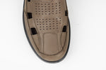 Pantofi bărbați piele naturală decupați JOHAN 100-3 Khaki