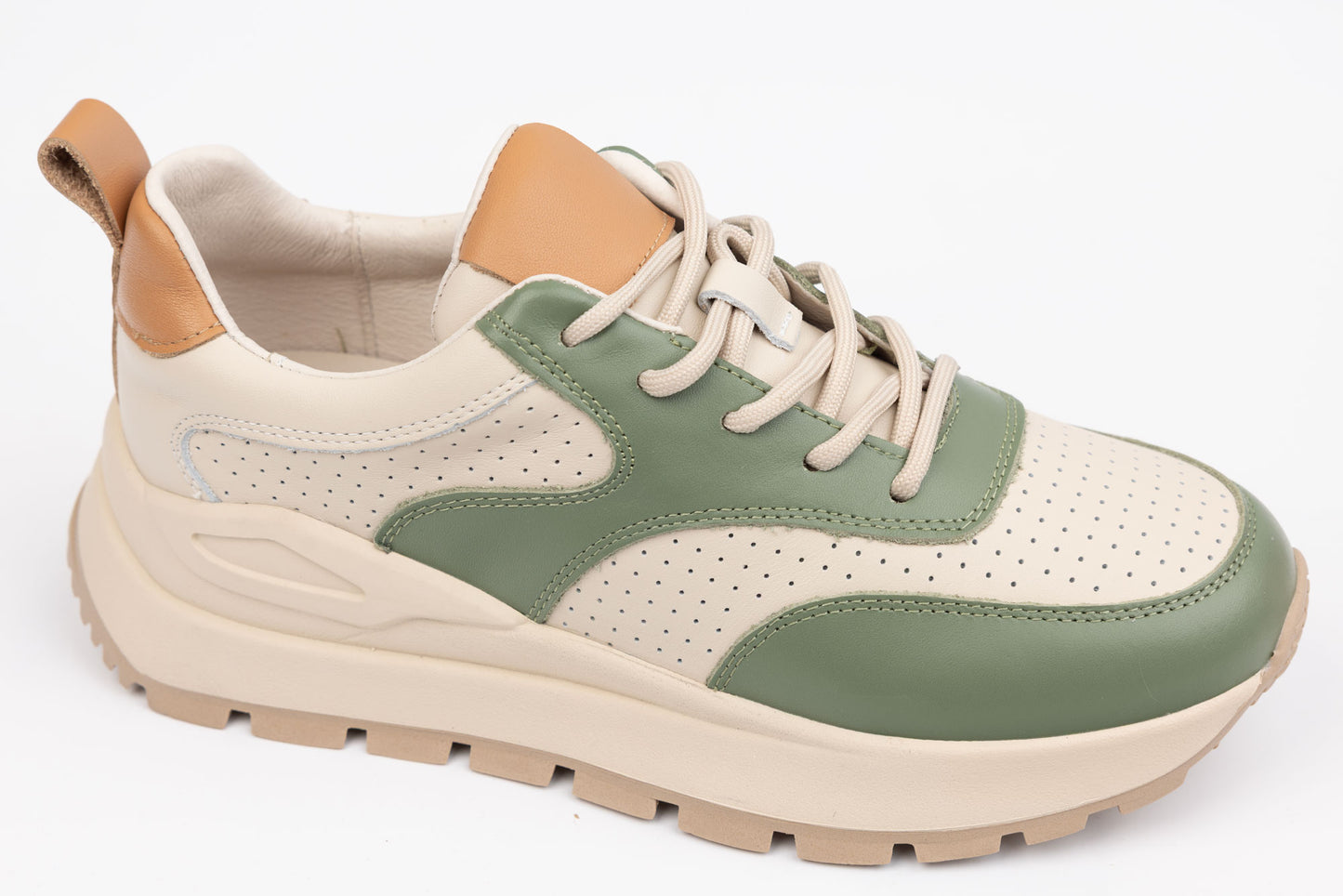Women's sneakers BETINA 23370 Beige green