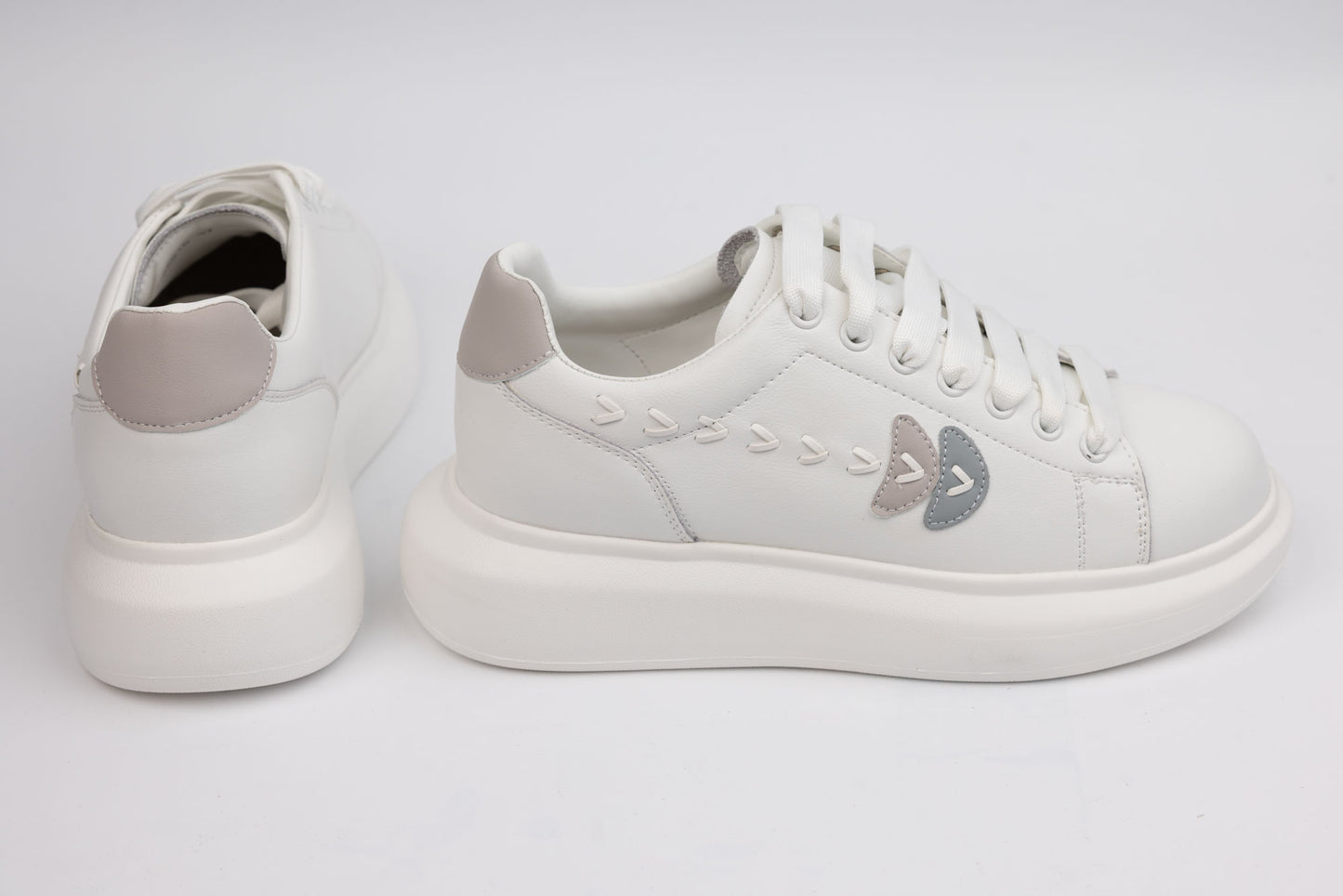 Women's sports shoes made of genuine leather FRANCO GERARDO 2-515 WHITE