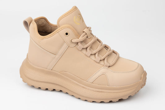 Ghete dama casual piele naturala FRANCO GERARDO 6682 Bej