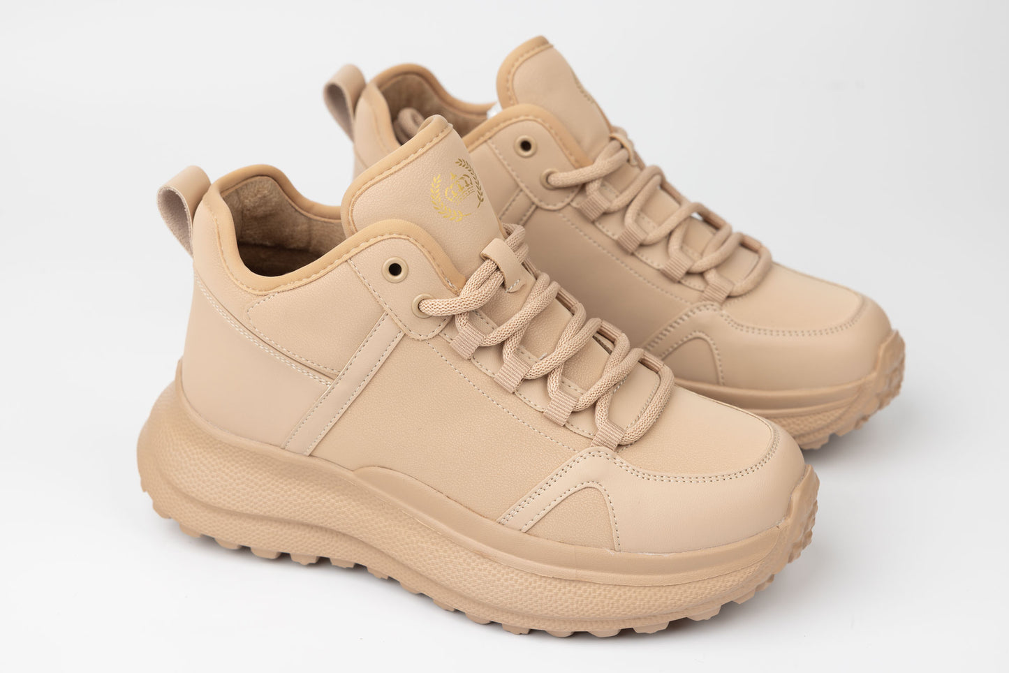 Ghete dama casual piele naturala FRANCO GERARDO 6682 Bej