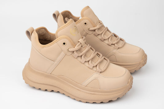 Ghete dama casual piele naturala FRANCO GERARDO 6682 Bej