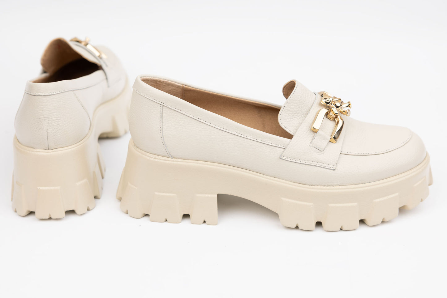 Pantofi dama piele naturala NIKE 974 BEJ