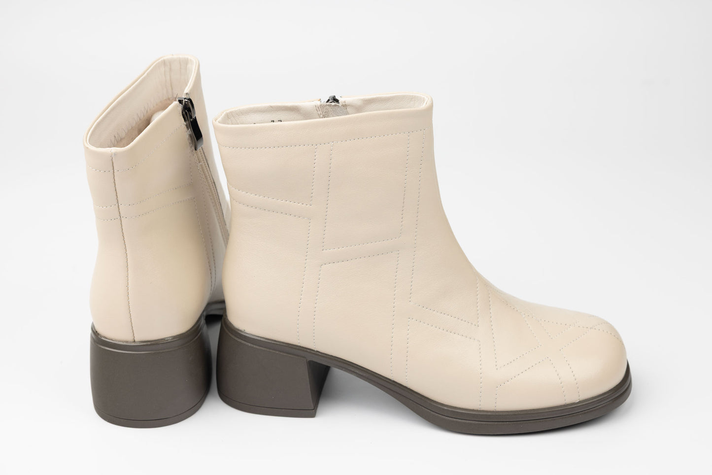 Ghete damă piele naturală FORMAZIONE 9120 Crem (36-42)