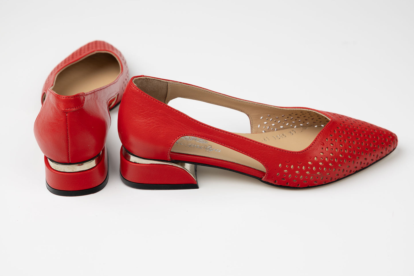 Pantofi dama piele naturală LSD 6000 Roșu