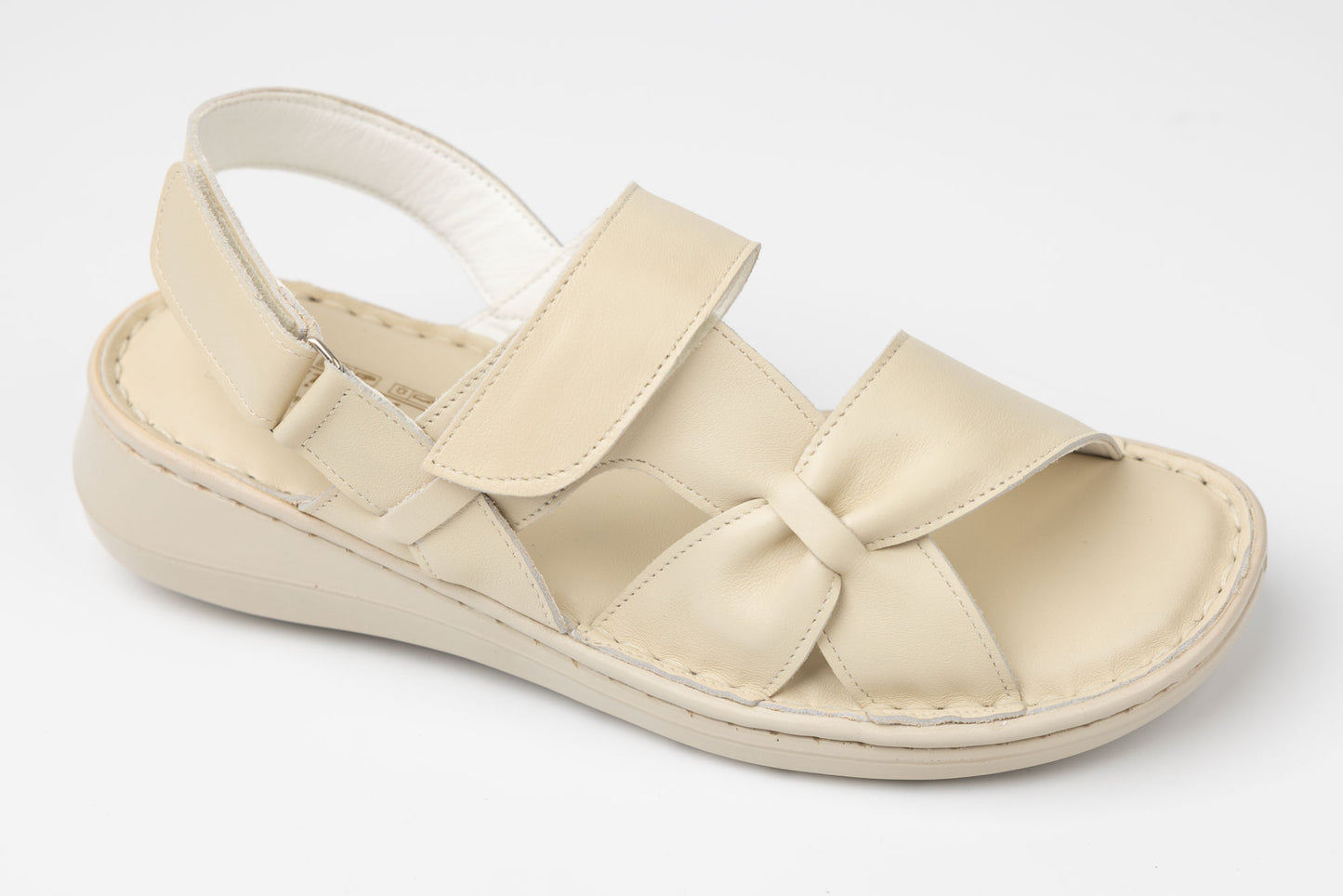 Women's genuine leather sandals ADELINE Tamy Beige