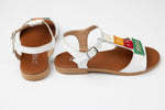 Sandale dama piele naturală PREGO 402 Alb multi