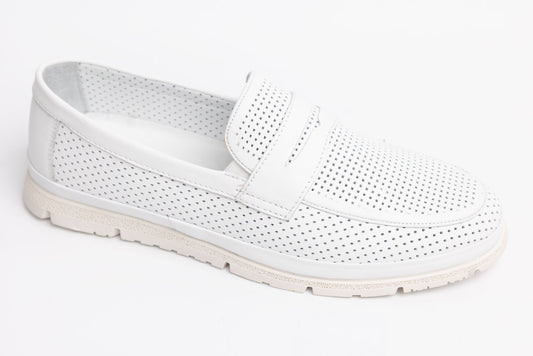Pantofi piele naturală GORETTI 223 alb