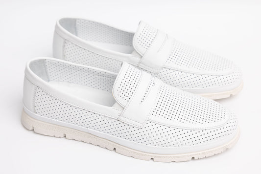 Pantofi piele naturală GORETTI 223 alb