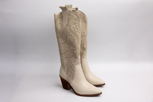 Cizme dama PERLA 1750 Bej perf
