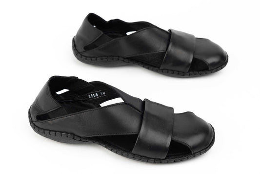 Pantofi sanda barbati piele naturala RIDGE 3558 NEGRU