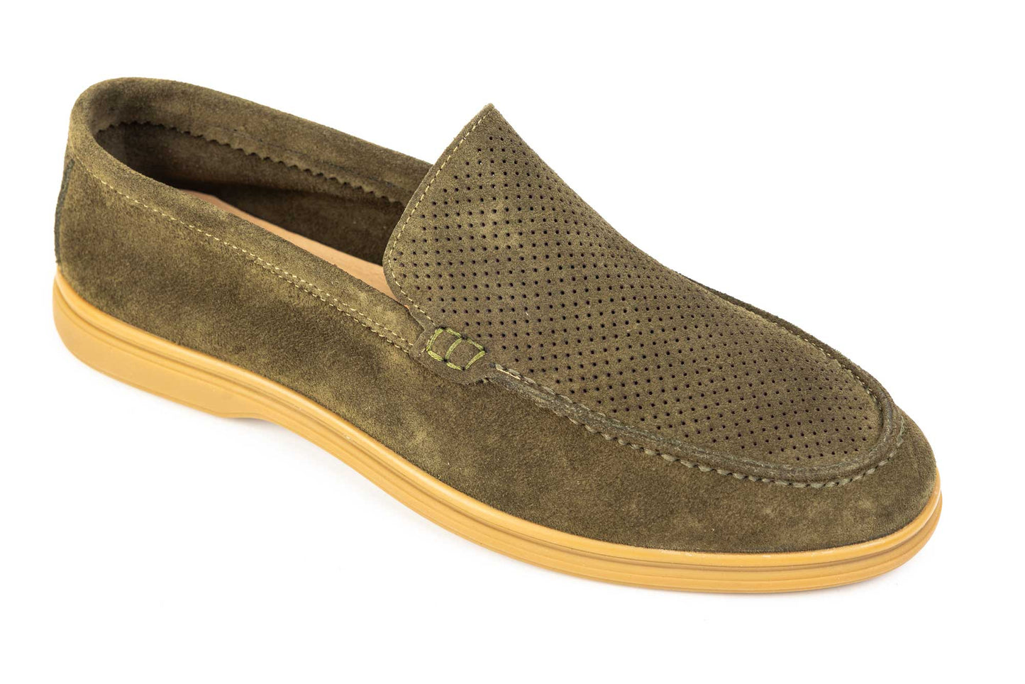 Men's casual shoes made of genuine leather RIDGE 01 KHAKI