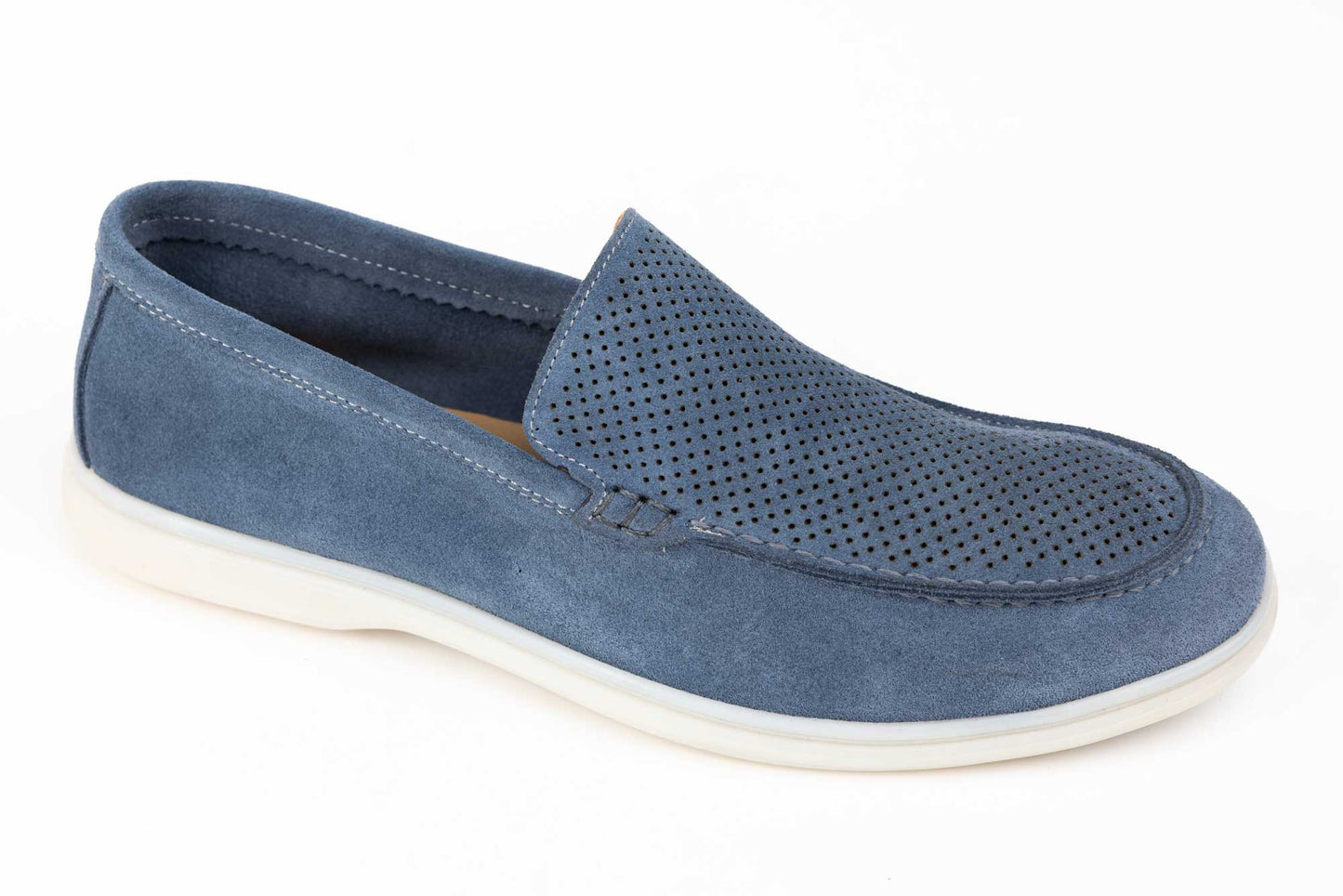 Men's casual shoes made of genuine leather RIDGE 01 BLUE