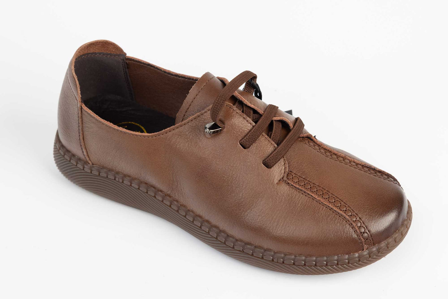 Women's casual shoes made of genuine leather FORMAZIONE 99-5 Brown