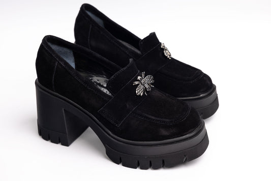 Pantofi dama piele naturală întoarsă PERLA 3690 N Vel