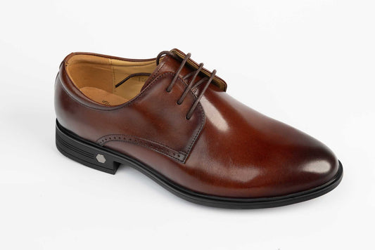 Pantofi barbati eleganti piele naturala ELDEMAS 066-020 Maro lac