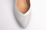 Pantofi damă piele naturală PULSO 558 Alb perforat XXL