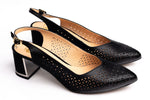Pantofi dama piele naturală decupați PULSO 554 N XXL