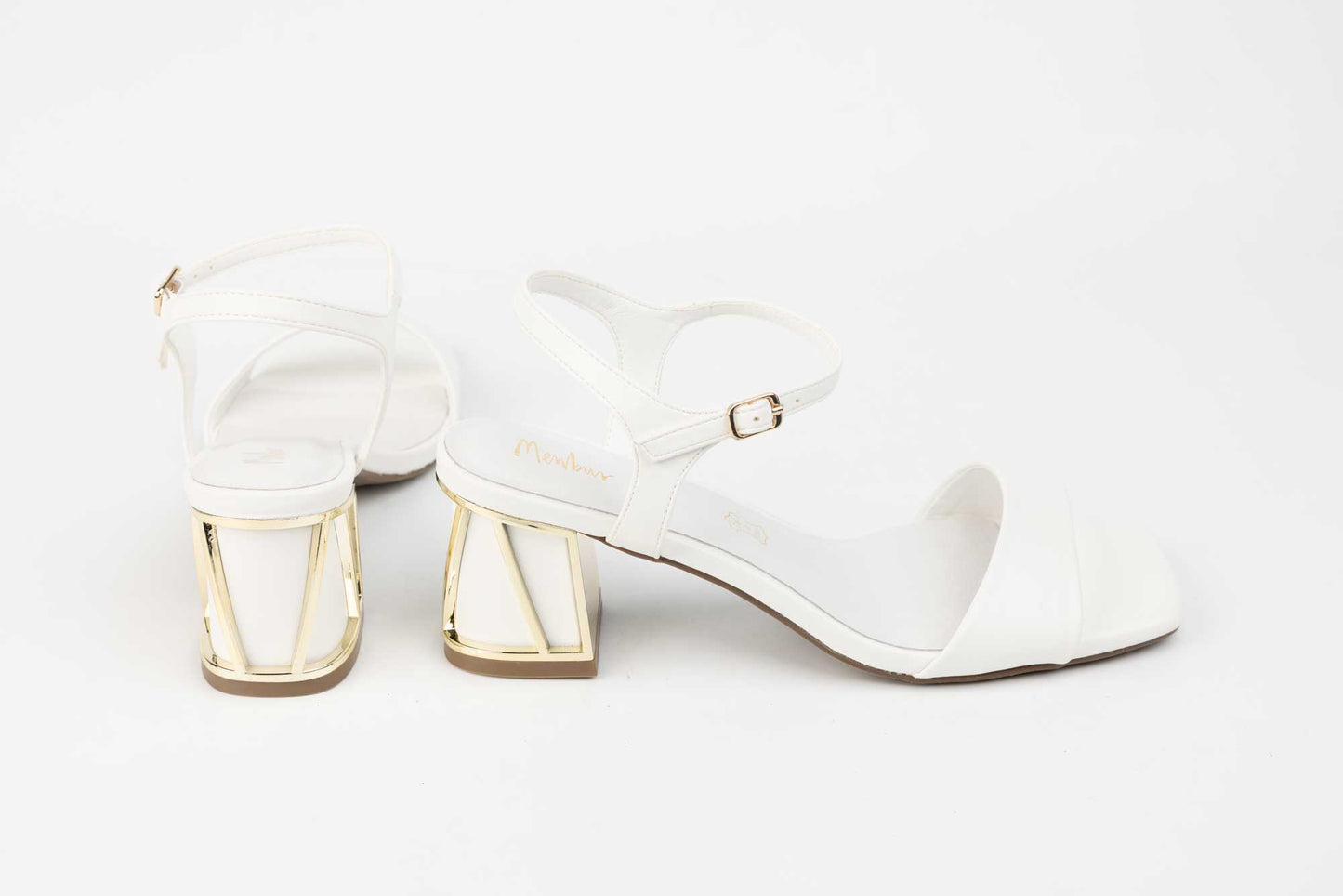 Elegant women's sandals MENBUR 738 White