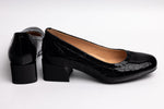 Pantofi dama piele naturală PULSO 1017 N Lac croco xxl