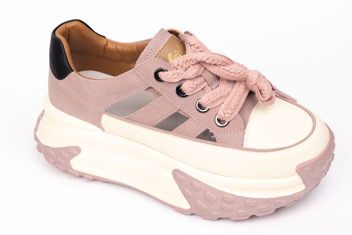 Women's genuine leather sneakers FRANCO GERARDO 9071 Pink