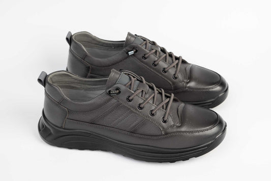 Pantofi barbati piele naturala MELS 11231 Grey