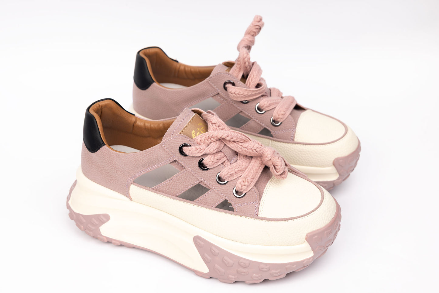 Women's genuine leather sneakers FRANCO GERARDO 9071 Pink