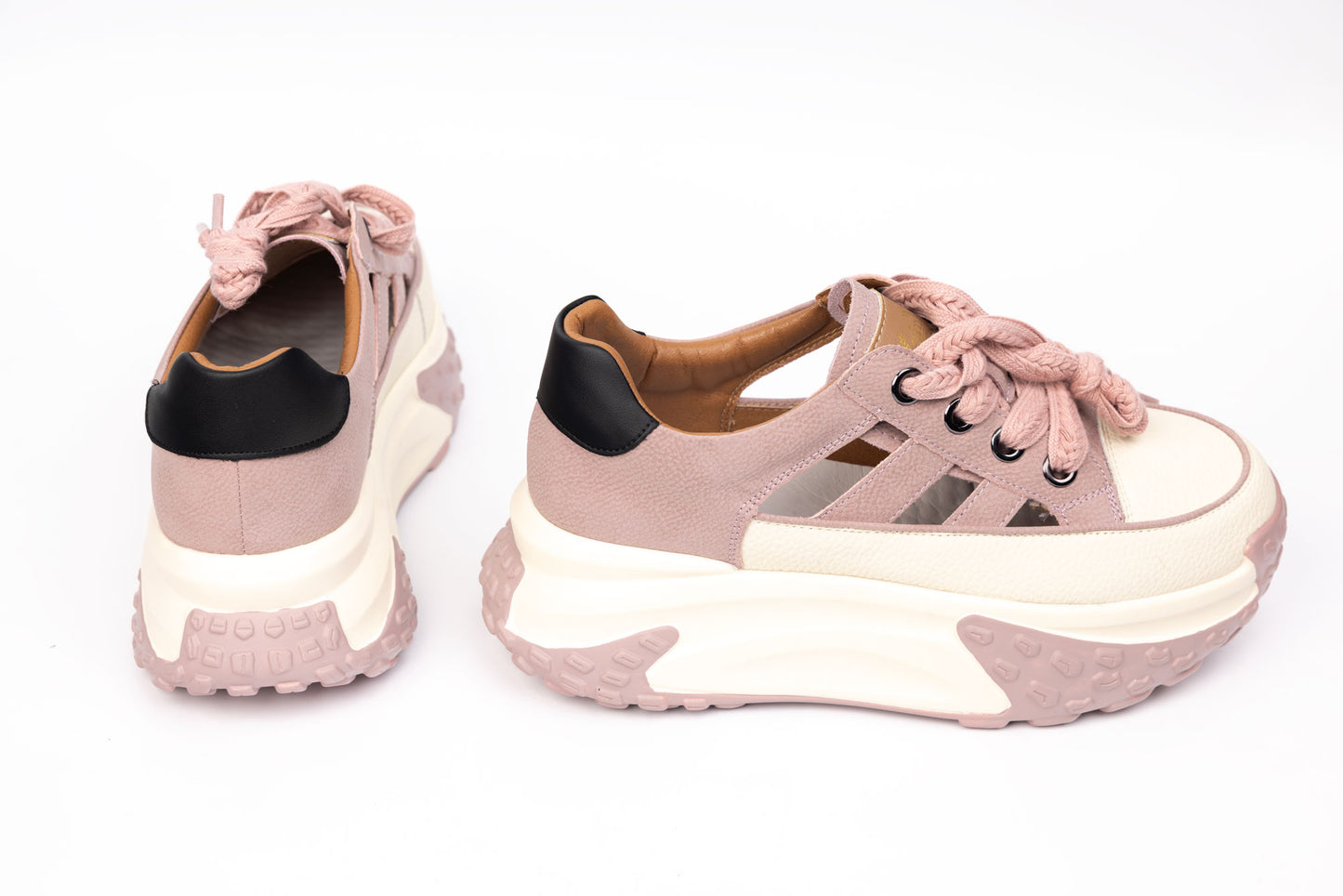 Women's genuine leather sneakers FRANCO GERARDO 9071 Pink