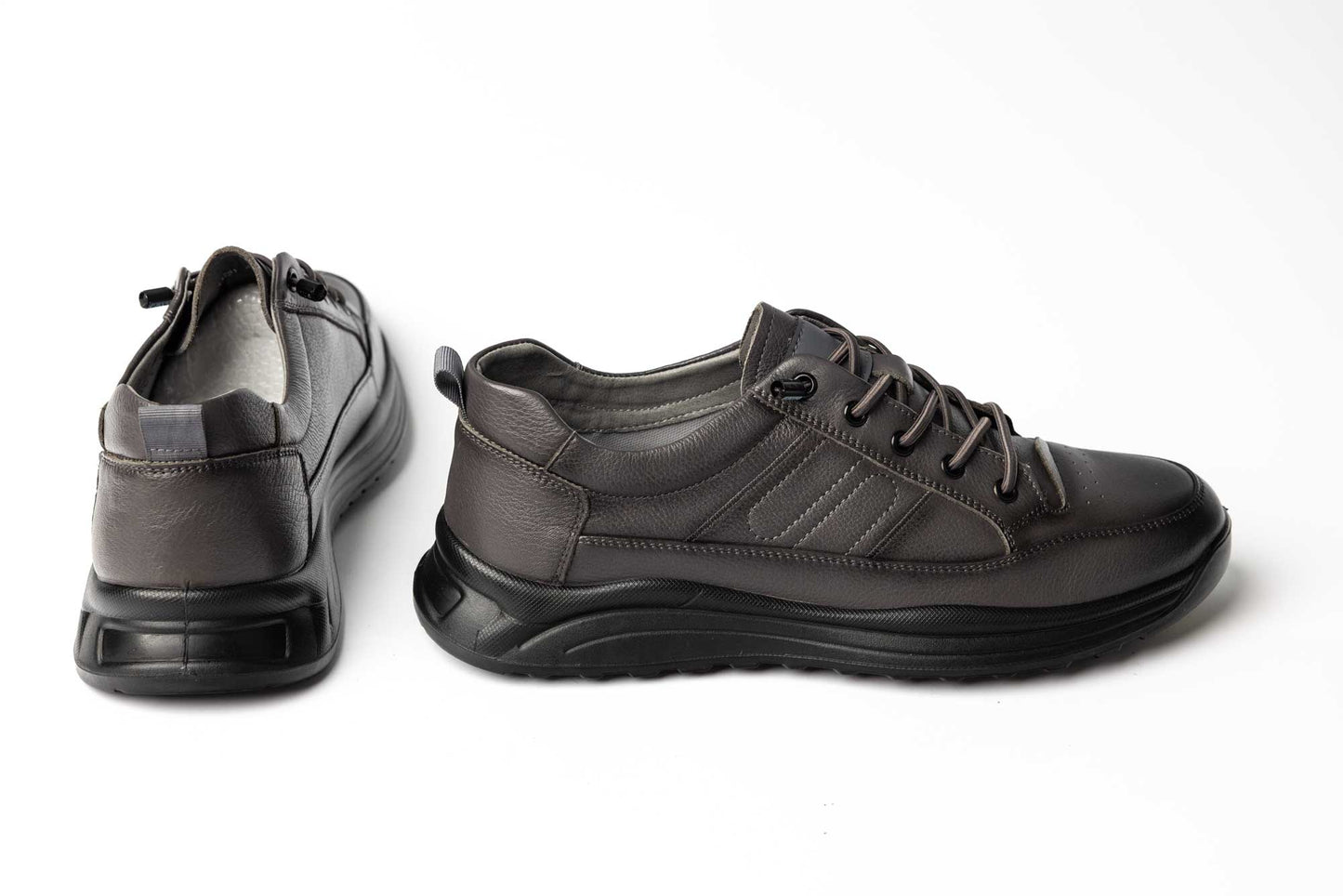 Men's genuine leather shoes MELS 11231 Grey