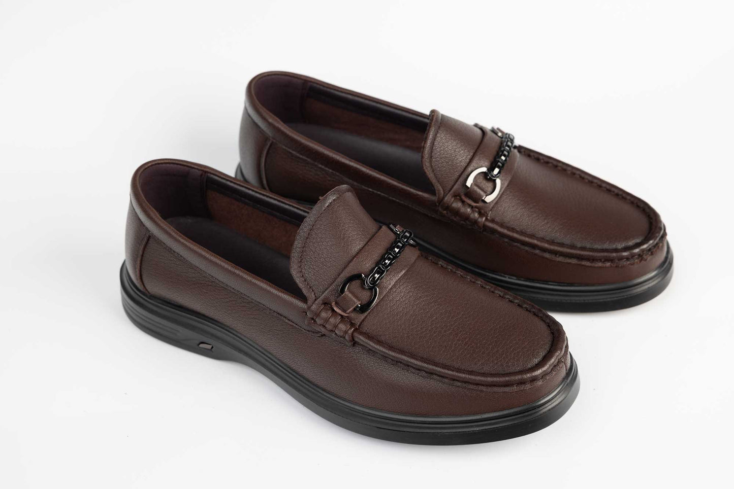 Men's genuine leather shoes MELS 23858 Brown