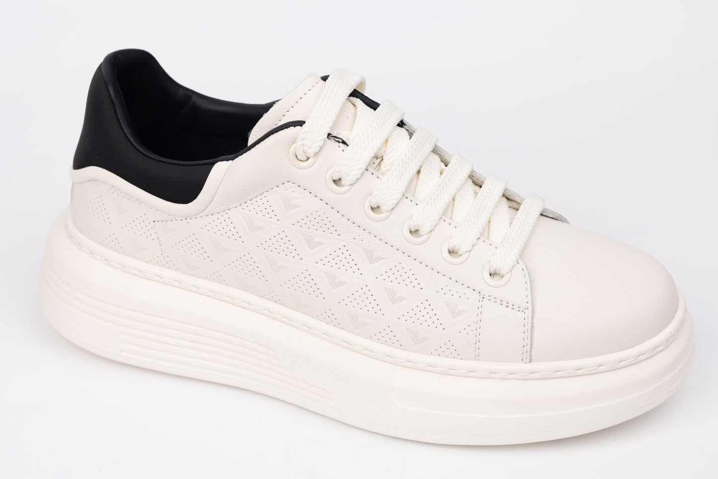 Adidași piele naturală FRANCO GERARDO 88128 Alb N