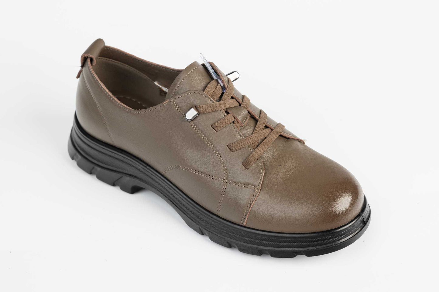 Women's casual shoes made of genuine leather FORMAZIONE 9805 Khaki