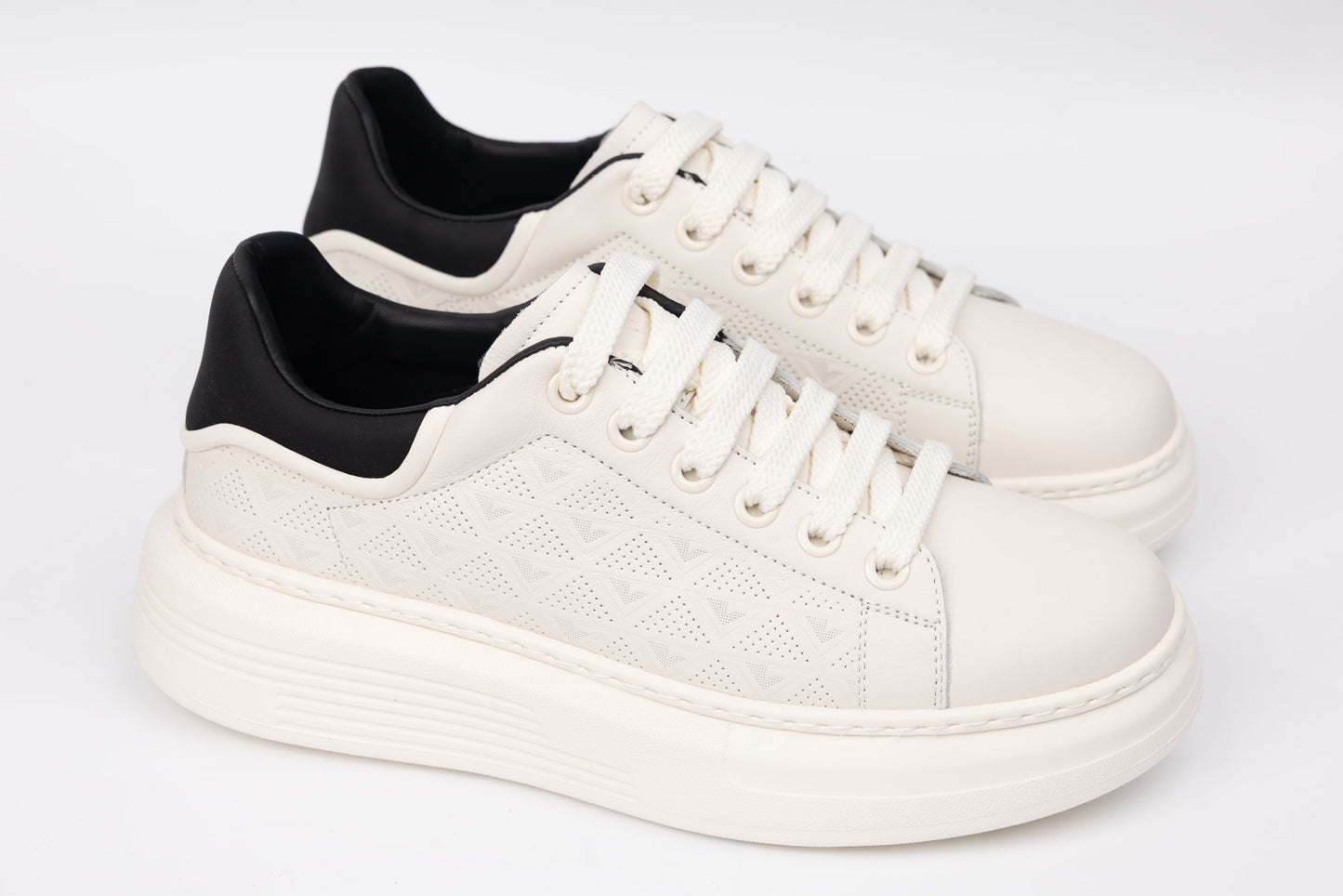 Adidași piele naturală FRANCO GERARDO 88128 Alb N
