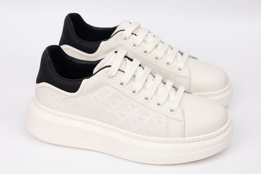 Adidași piele naturală FRANCO GERARDO 88128 Alb N