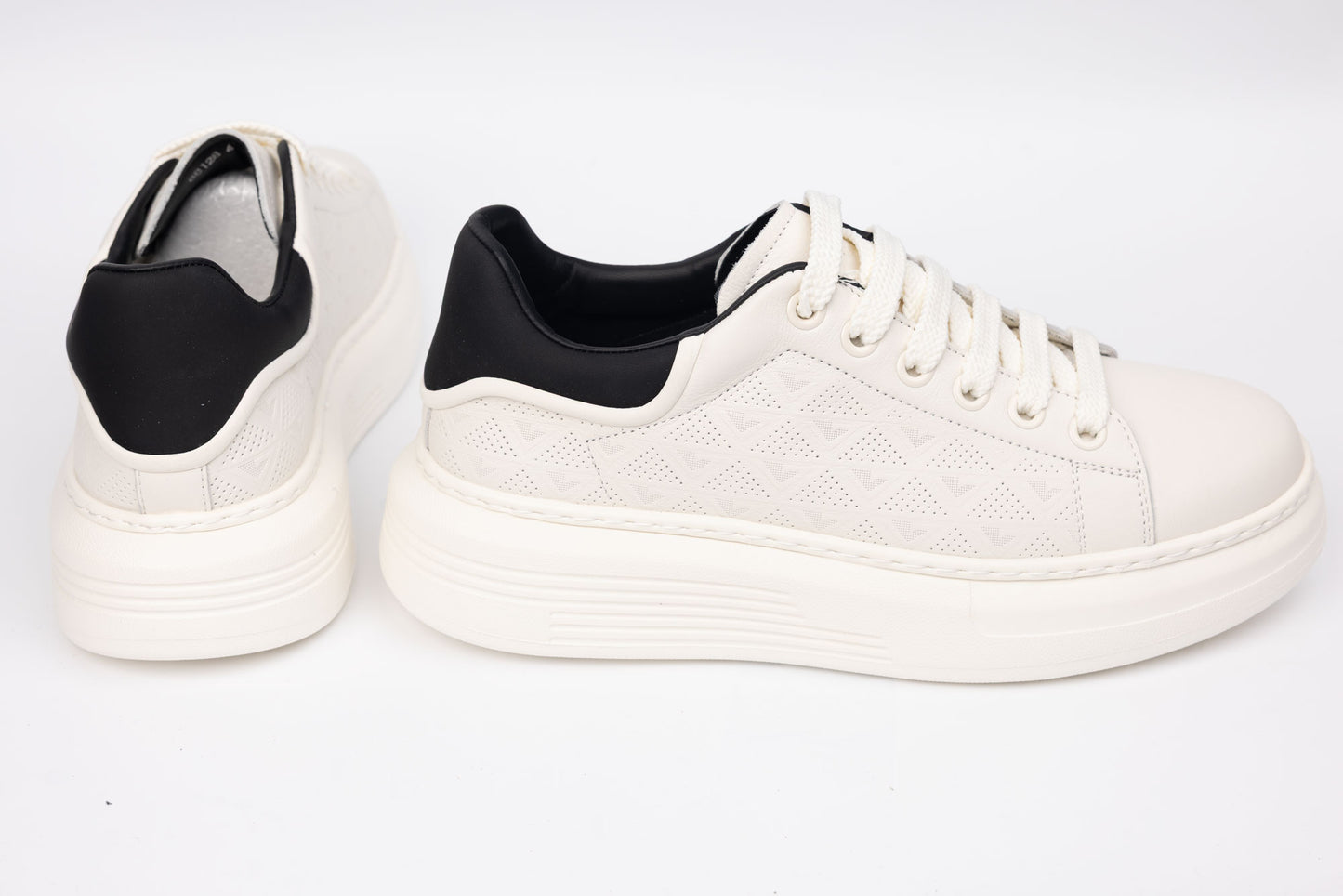 Adidași piele naturală FRANCO GERARDO 88128 Alb N