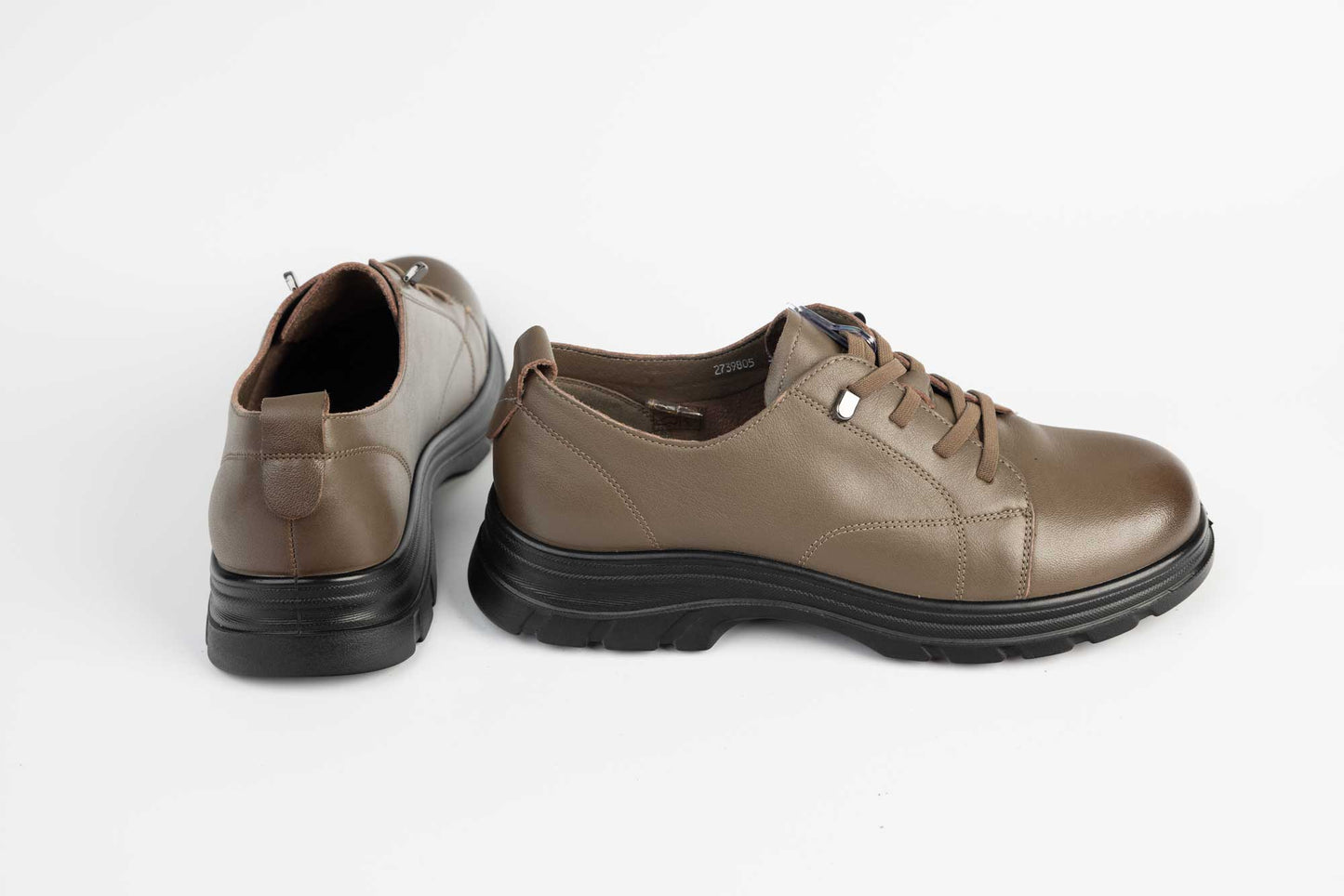 Women's casual shoes made of genuine leather FORMAZIONE 9805 Khaki