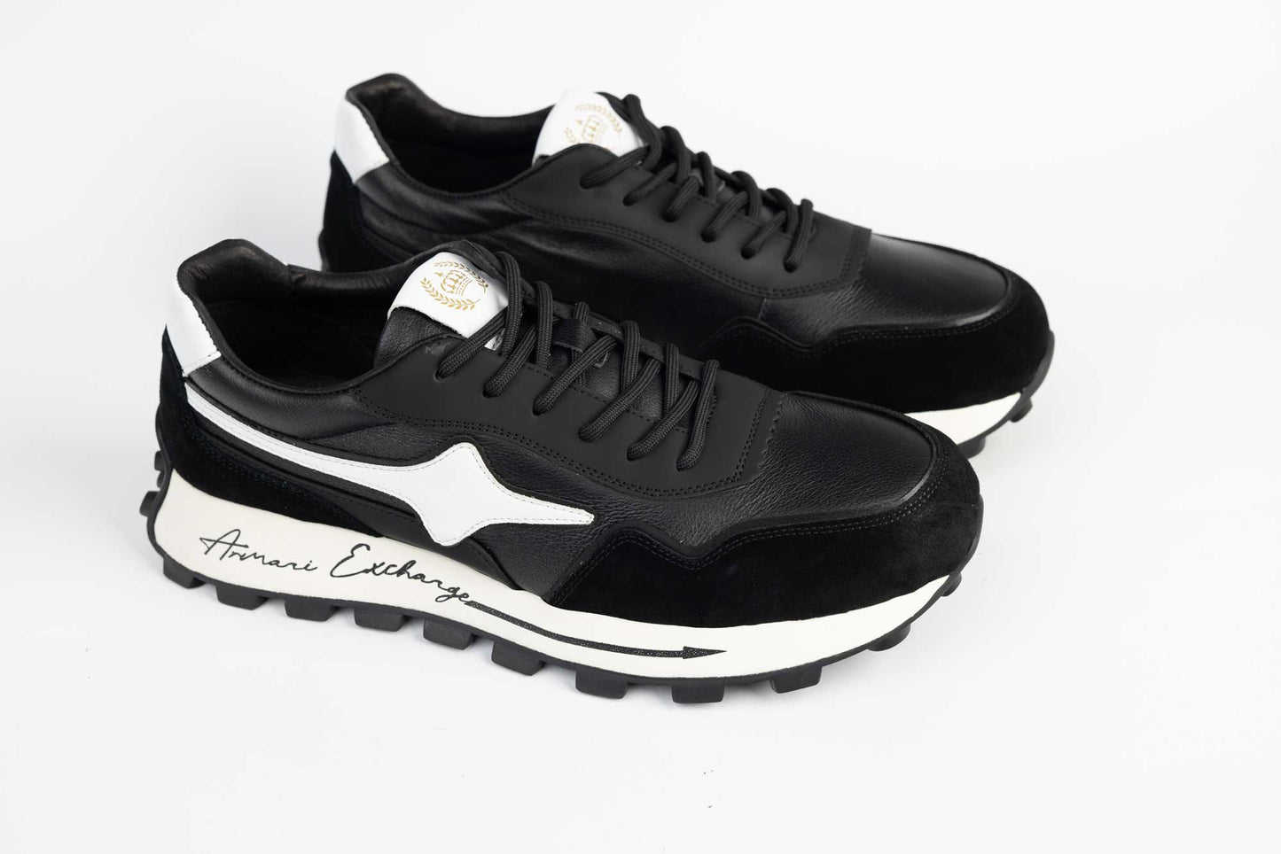 Men's sports shoes natural leather FRANCO GERARDO 6372 N vel