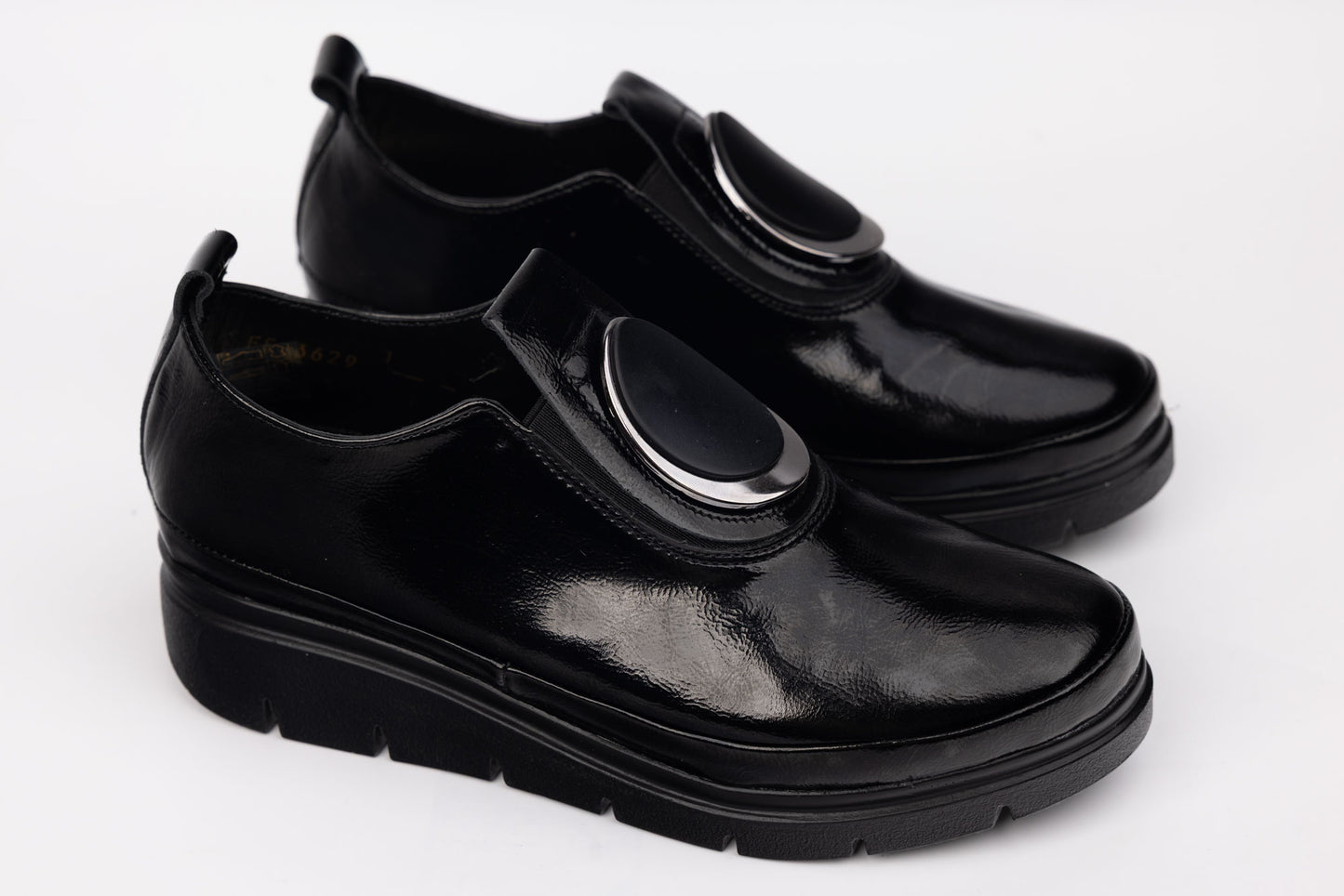 Pantofi dama piele naturală lăcuită PERLA 3629 N lac