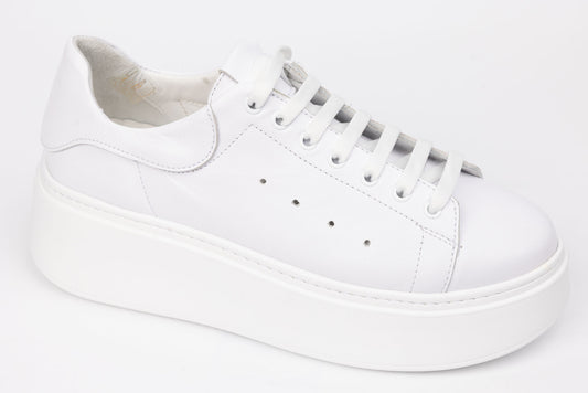 Pantofi damă casual piele naturală PERLA 3182 Alb