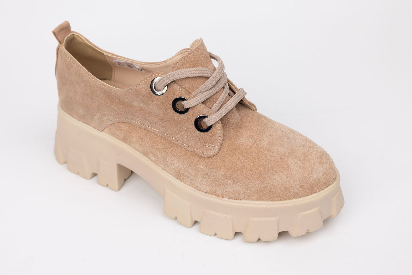 Women's genuine leather shoes PERLA 1240 Beige Vel