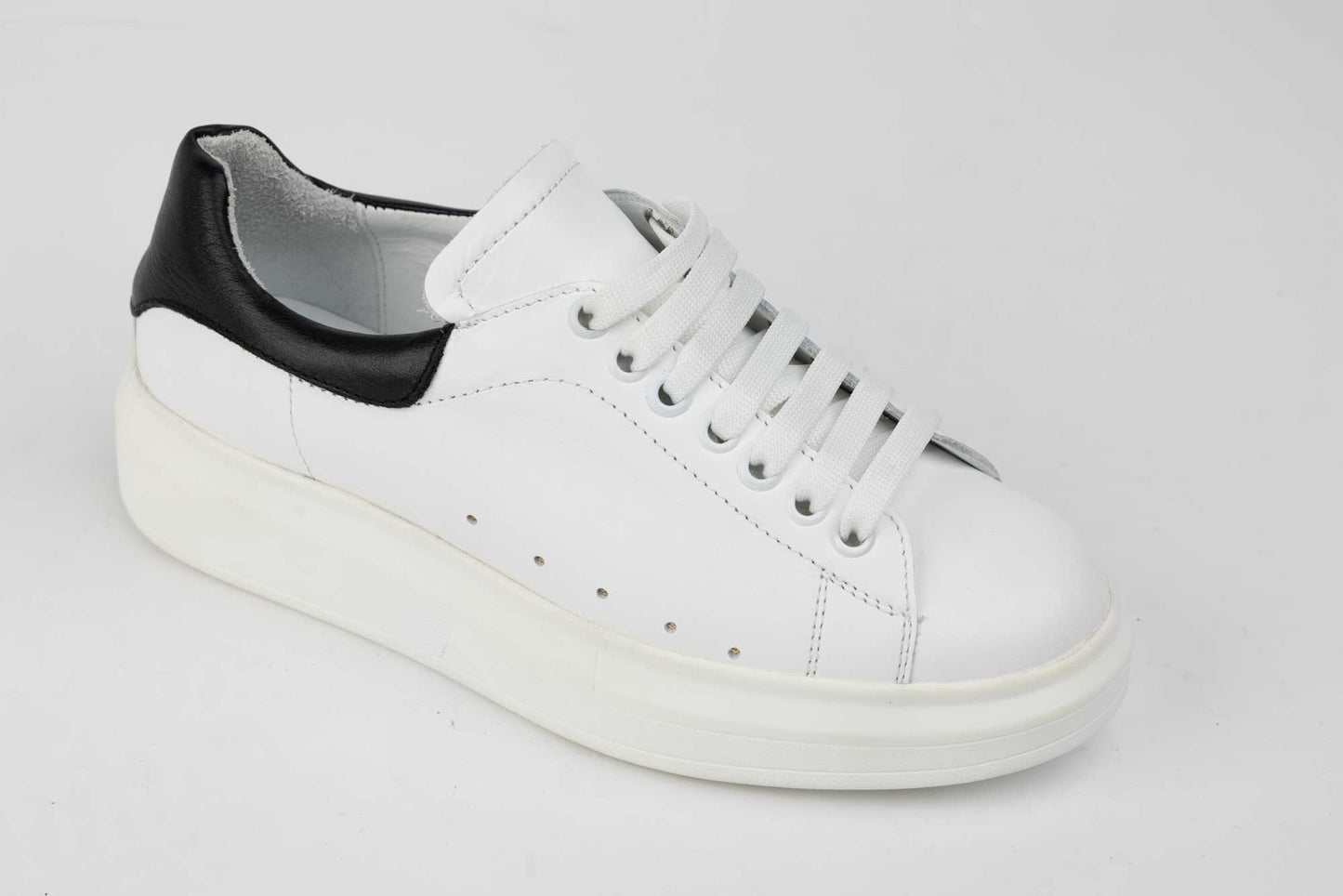 Women's genuine leather shoes PETER Ravena White