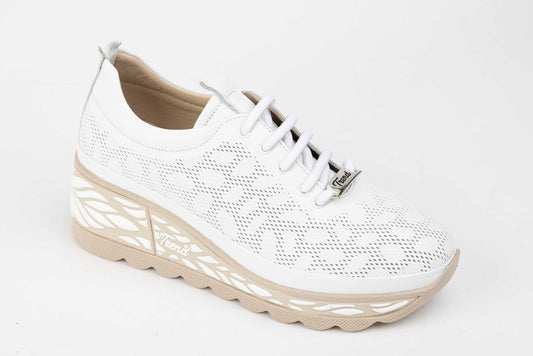 Pantofi dama piele naturala PERLA sport 210-20 Alb