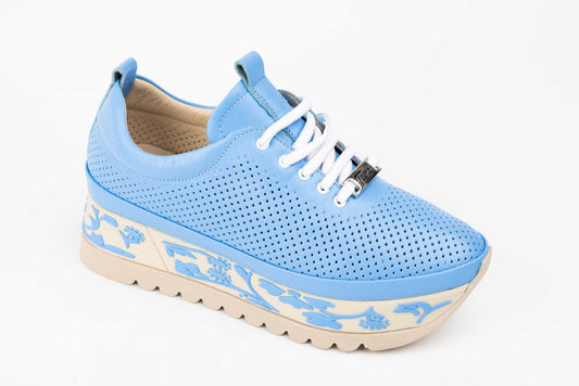 Pantofi dama piele naturala PERLA 210-1 Albastru