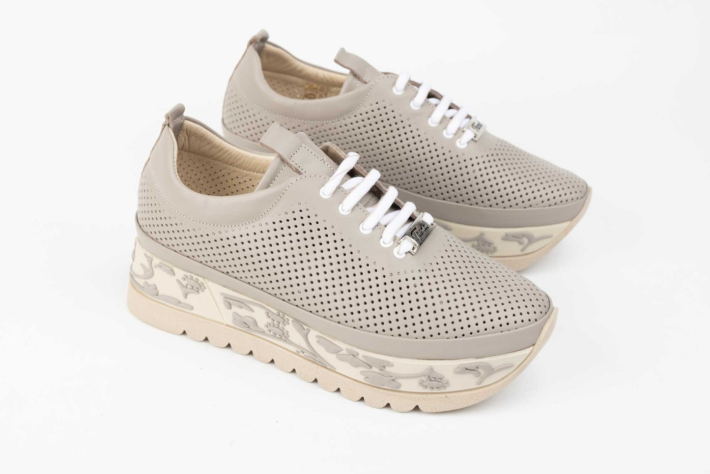Pantofi dama piele naturala PERLA sport 210-1 Vizon