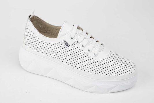 Pantofi dama piele naturala PERLA sport 612 Alb