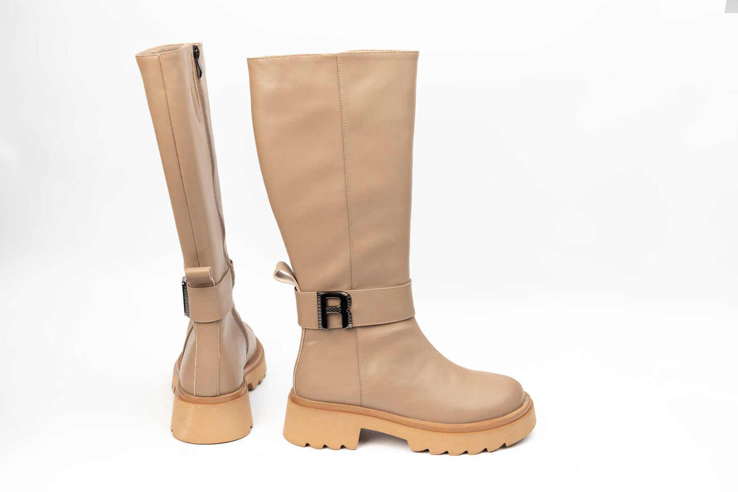 Women's genuine leather boots FORMAZIONE 62221 Apricot