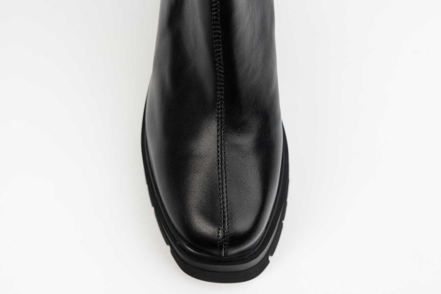 Ghete dama casual piele naturala întoarsă PERLA 1653 negru box